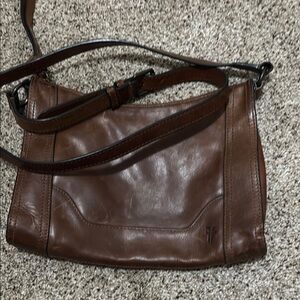 FRYE Brown Leather Crossbody Bag
